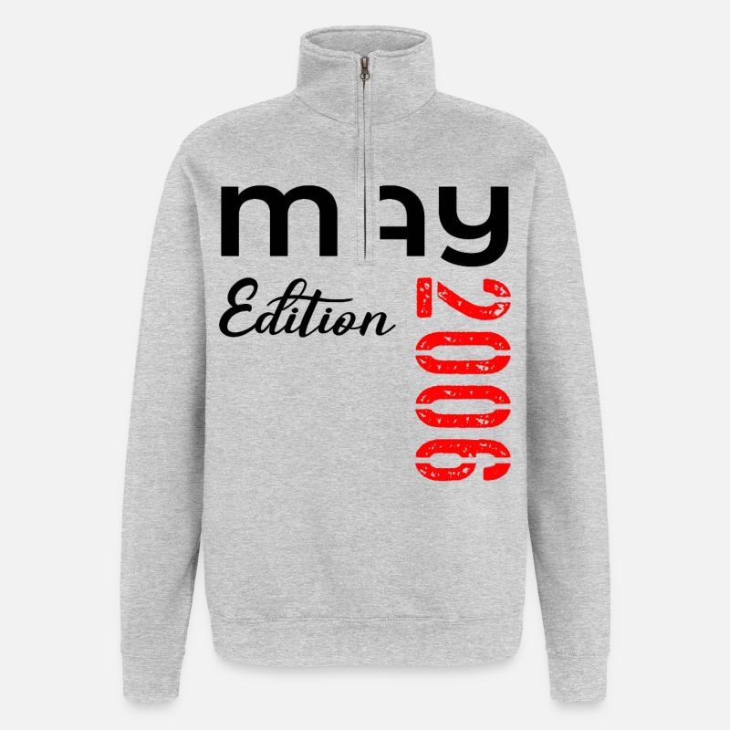 21e anniversaire mai 2006 - Sweat à zip 1/4 - gris chiné