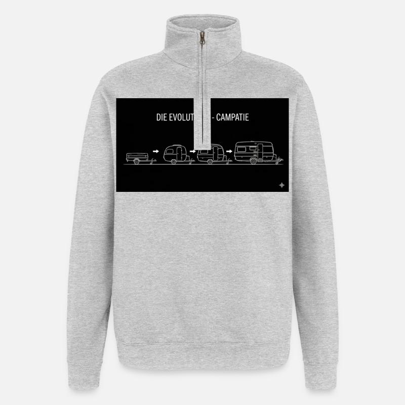 Les évolutions campatie - Sweat à zip 1/4 - gris chiné