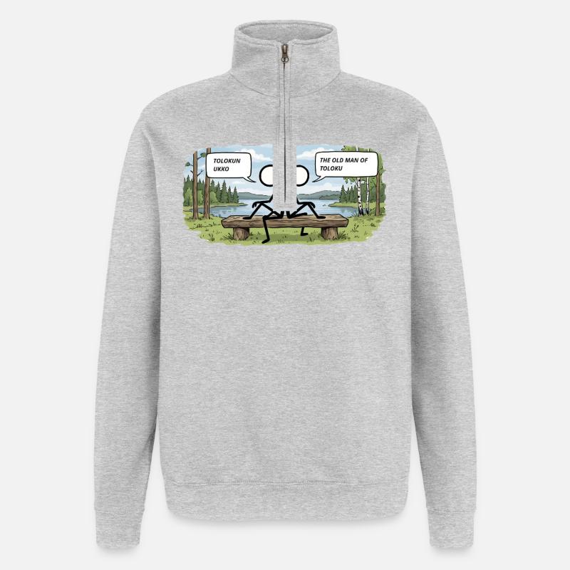 Savo Guys Duo 2 Tale Bench - Quarter-Zip Sweatshirt - heather grey