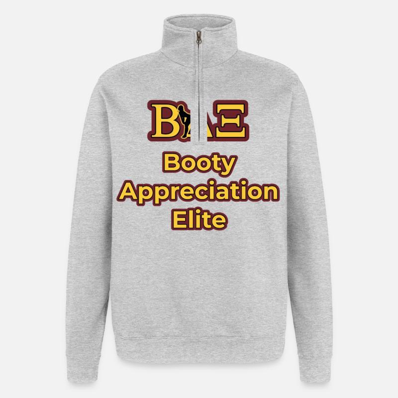 BAE Booty Appreciation Elite University Student - Quarter-Zip Sweatshirt - heather grey
