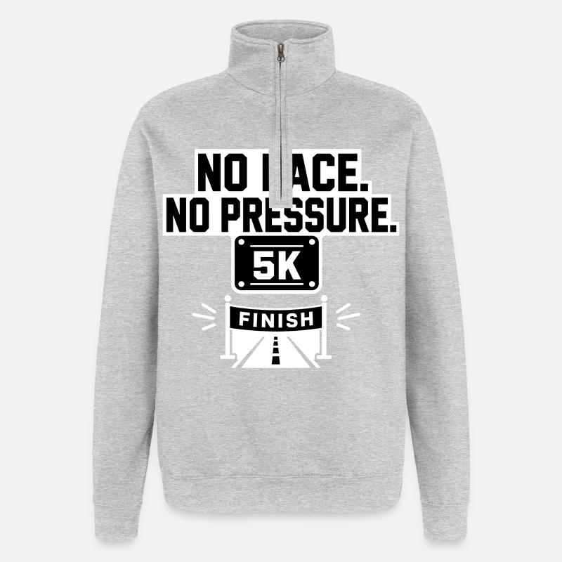 5 km sans rythme - Sweat à zip 1/4 - gris chiné