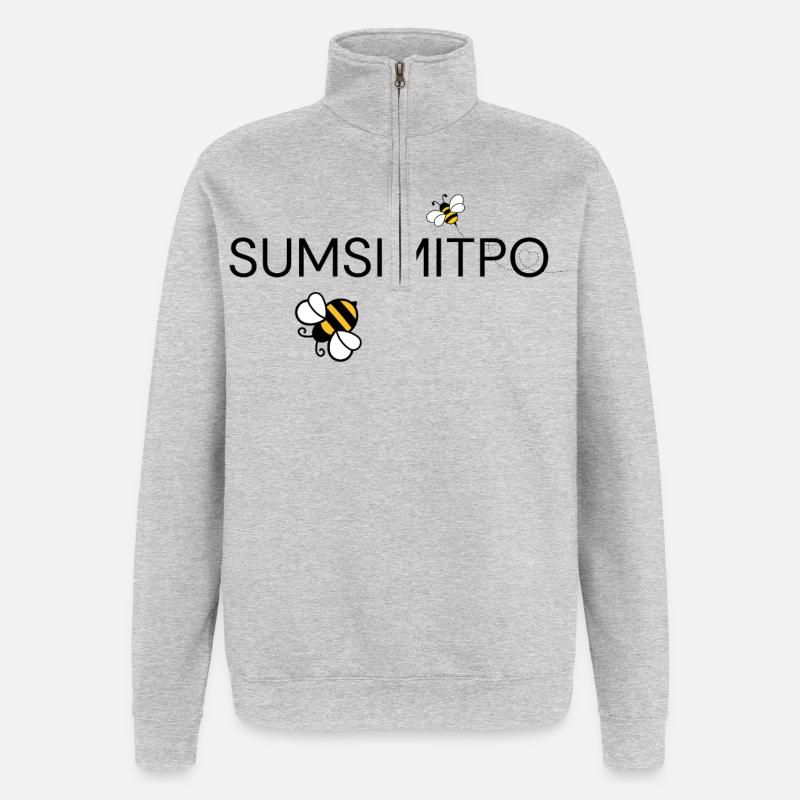 SUMSIMITPO - Quarter-Zip-Sweatshirt - Grau meliert
