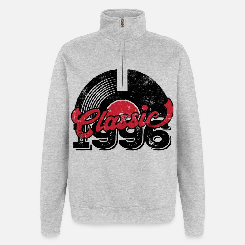 30e anniversaire du millésime 1996 - Sweat à zip 1/4 - gris chiné