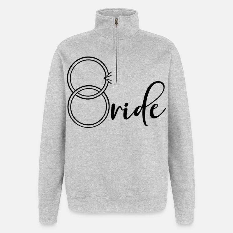 Engagement Ring Bride - Quarter-Zip Sweatshirt - heather grey