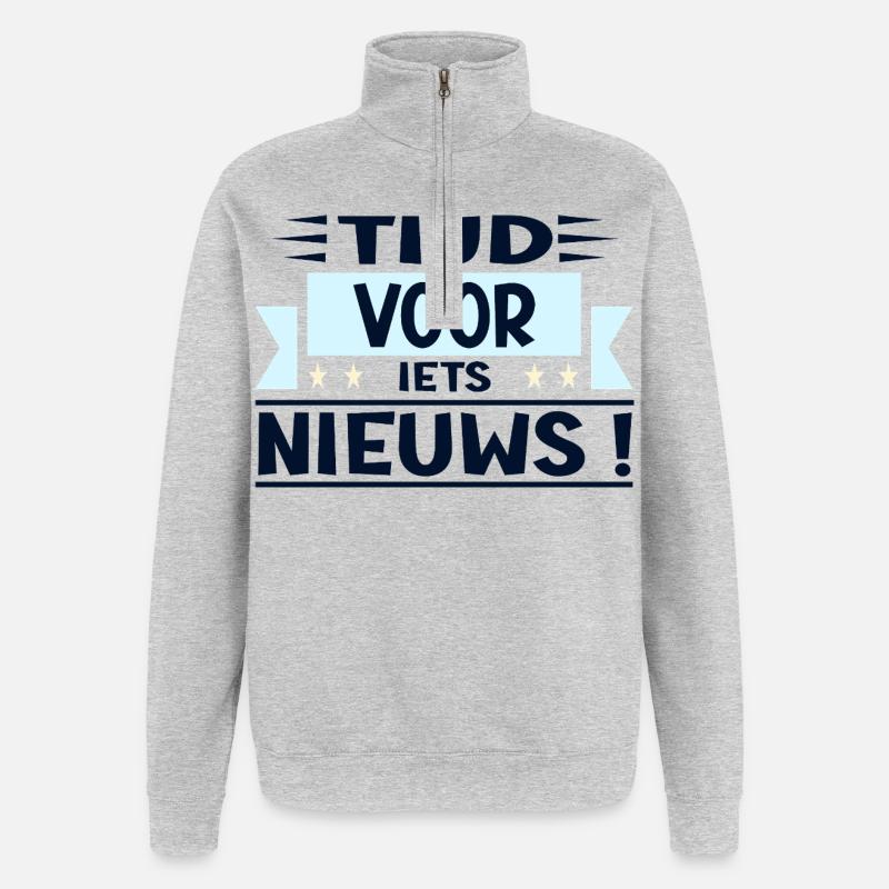New start - Quarter-Zip Sweatshirt - heather grey