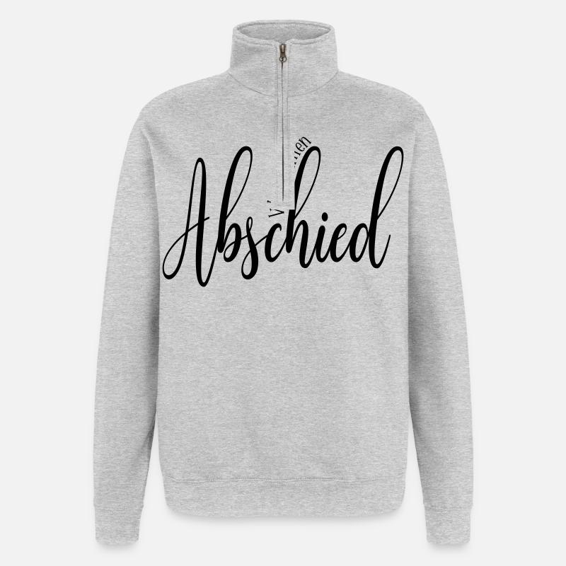 Trauer Abschied - Quarter-Zip-Sweatshirt - Grau meliert