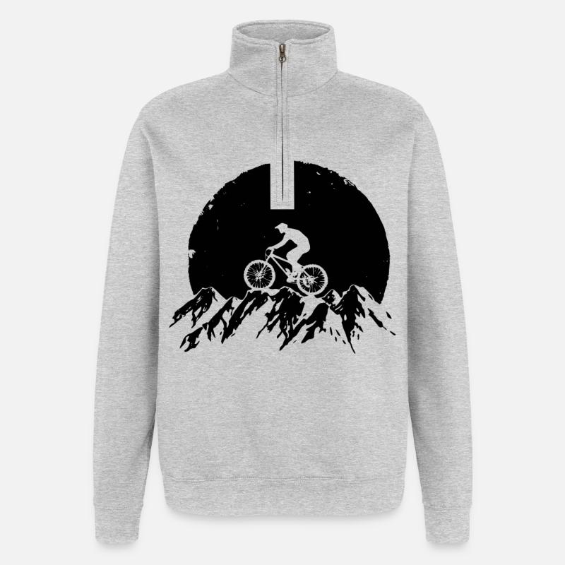 VTT - Sweat à zip 1/4 - gris chiné