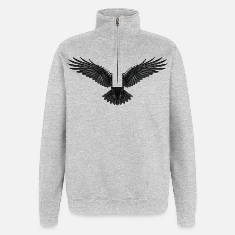 Rabe - Quarter-Zip-Sweatshirt - Grau meliert