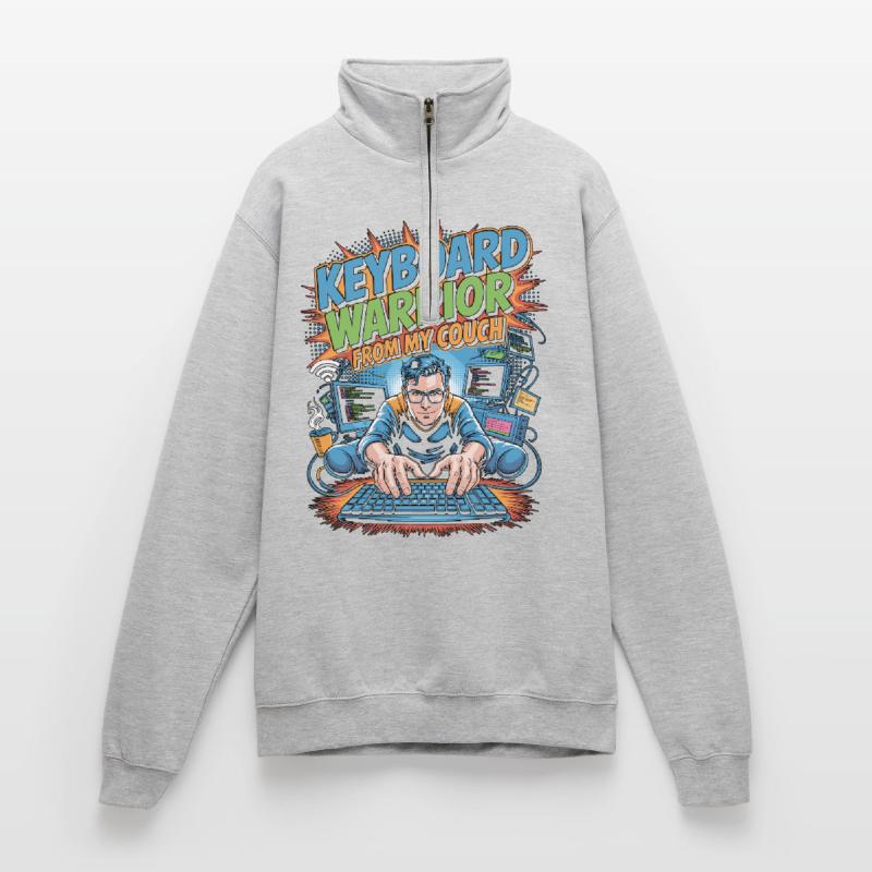 Remote Developer Keyboard Warrior Remote Coder Quarter-Zip-Sweatshirt