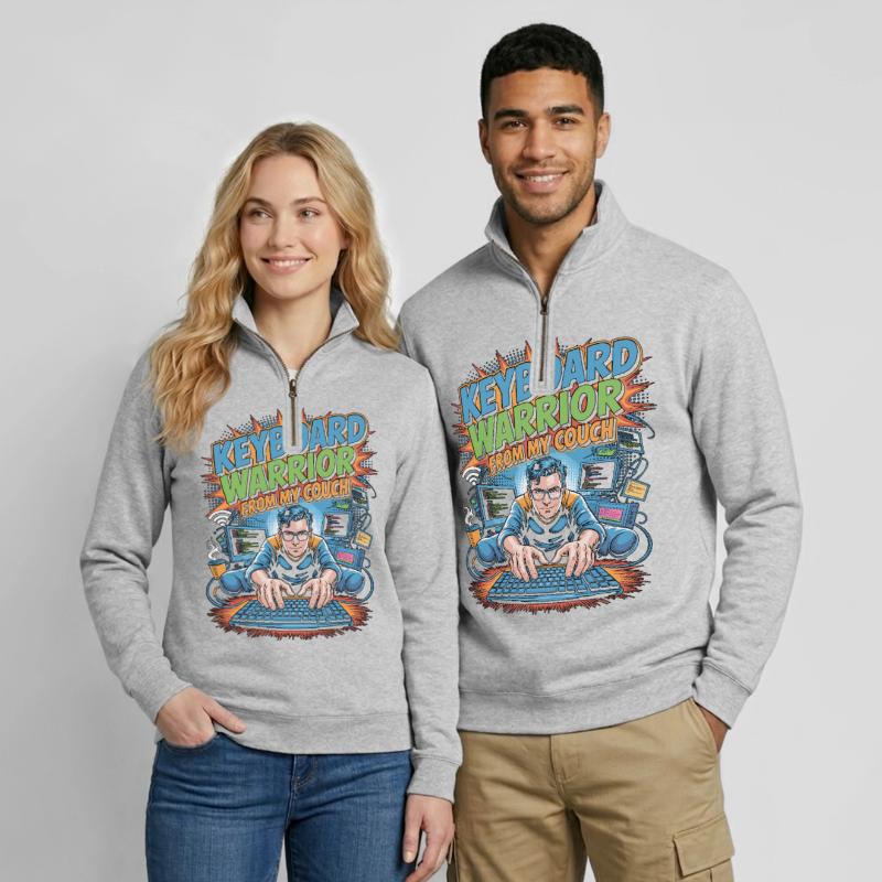 Remote Developer Keyboard Warrior Remote Coder Quarter-Zip-Sweatshirt