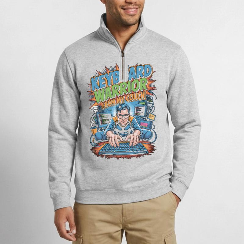 Remote Developer Keyboard Warrior Remote Coder Quarter-Zip-Sweatshirt
