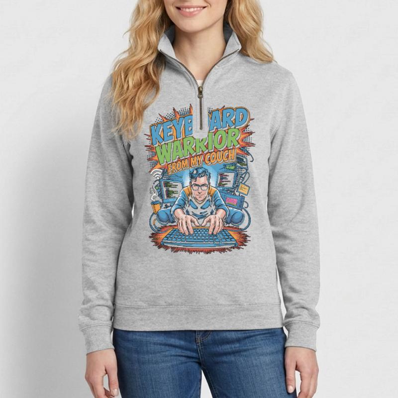 Remote Developer Keyboard Warrior Remote Coder Quarter-Zip-Sweatshirt