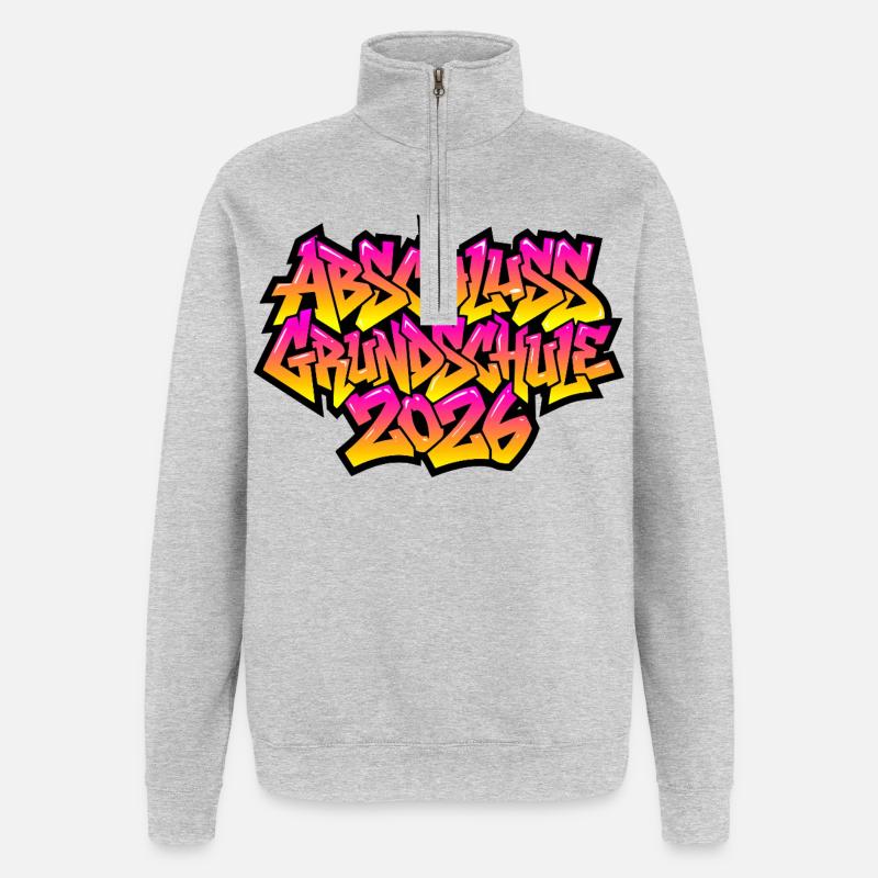 Elementary School Graduation 2026 Graffiti - Quarter-Zip Sweatshirt - heather grey