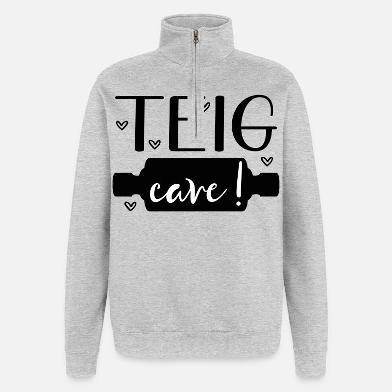 Dictons Pâte à pâte Roulée - Sweat à zip 1/4 - gris chiné