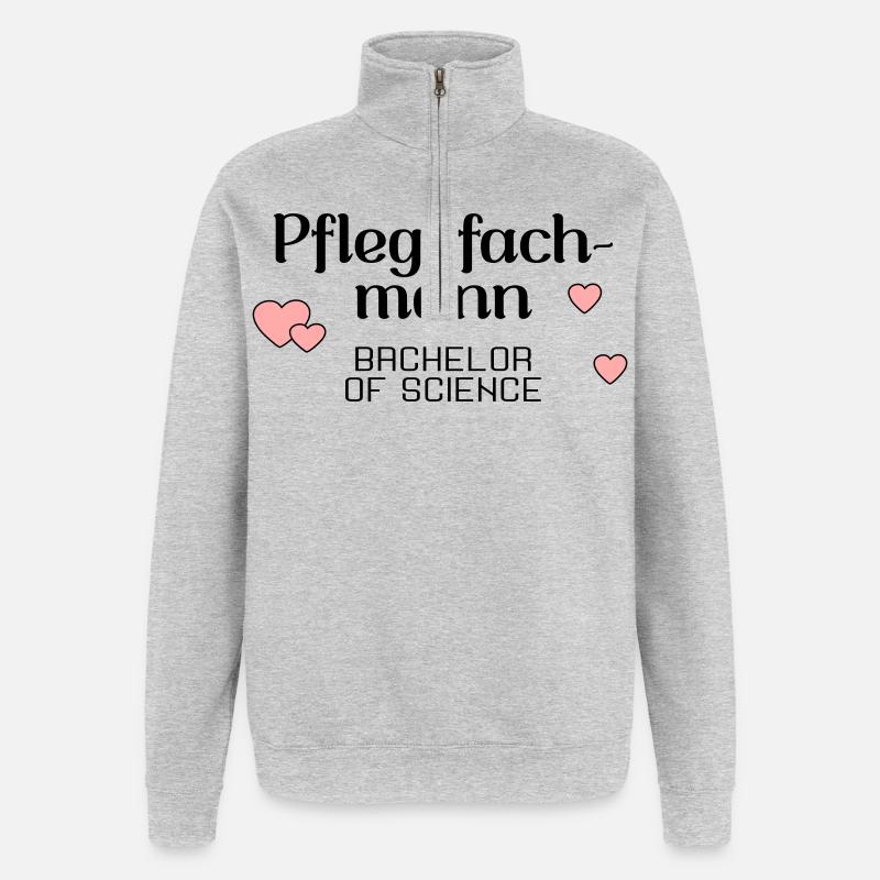 Pflegefachmann Studium Abschluss - Quarter-Zip-Sweatshirt - Grau meliert