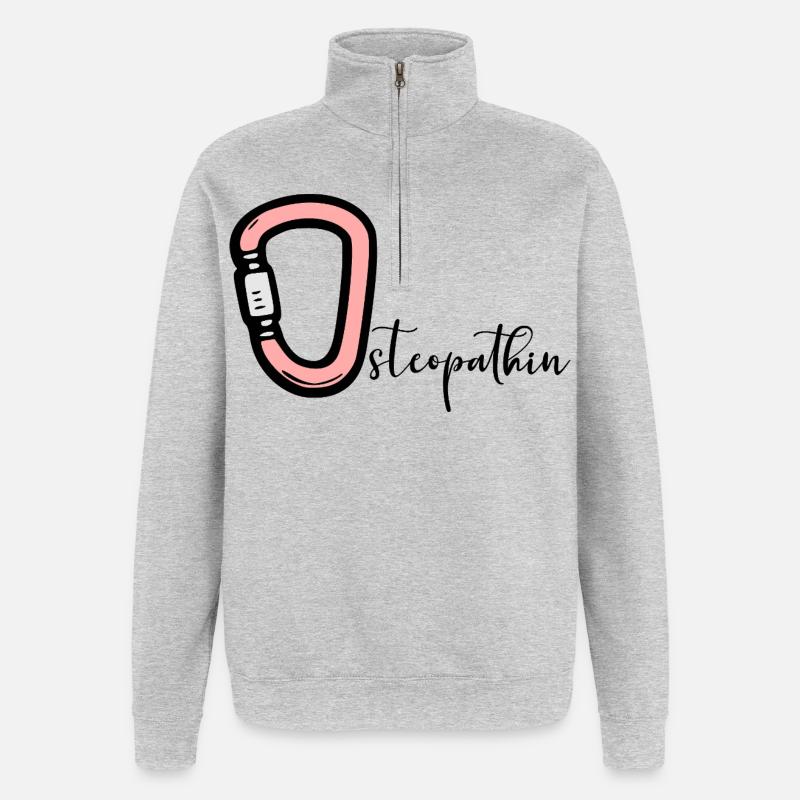 Osteopathy Osteopath - Quarter-Zip Sweatshirt - heather grey