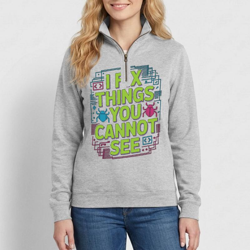 Game Developer I Fix Things Software Developer Quarter-Zip-Sweatshirt