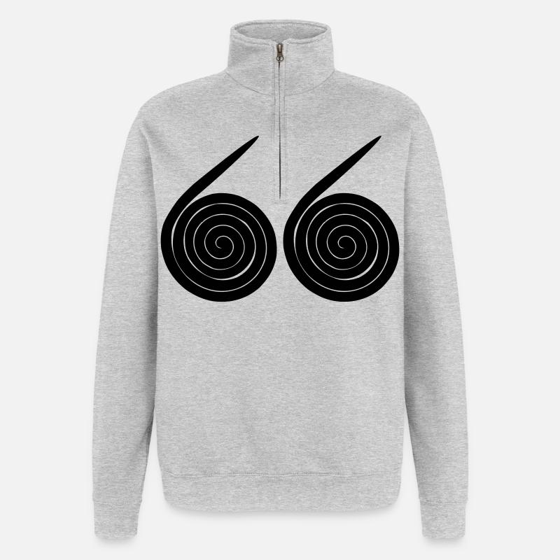 Number 66 Snails - Quarter-Zip Sweatshirt - heather grey