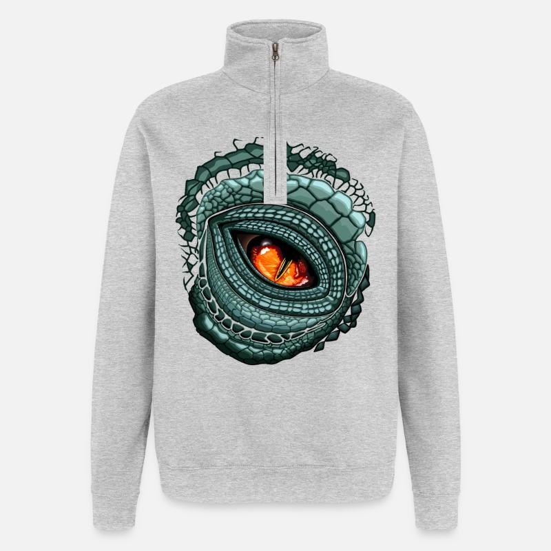 Primal Eye Predator - Quarter-Zip Sweatshirt - heather grey
