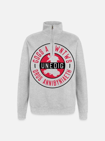 Gogs A Hwntws Unedig Dros Annibyniaeth - Quarter-Zip Sweatshirt - heather grey