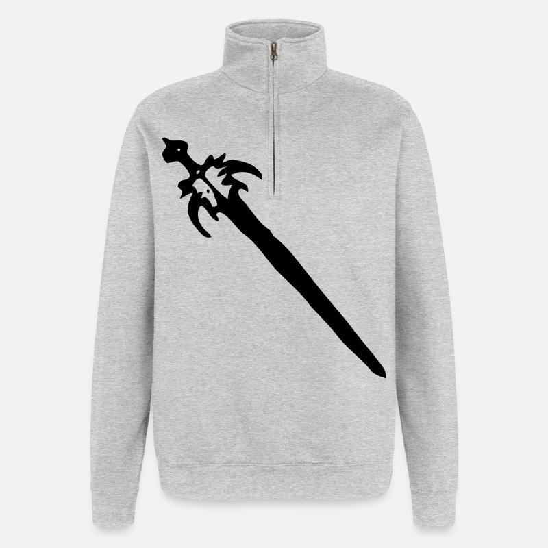 Épée - Sweat à zip 1/4 - gris chiné