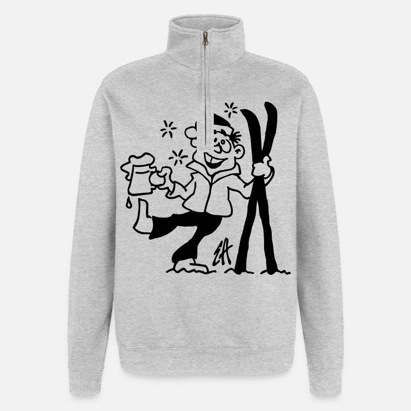 Apres-ski - Sweat à zip 1/4 - gris chiné