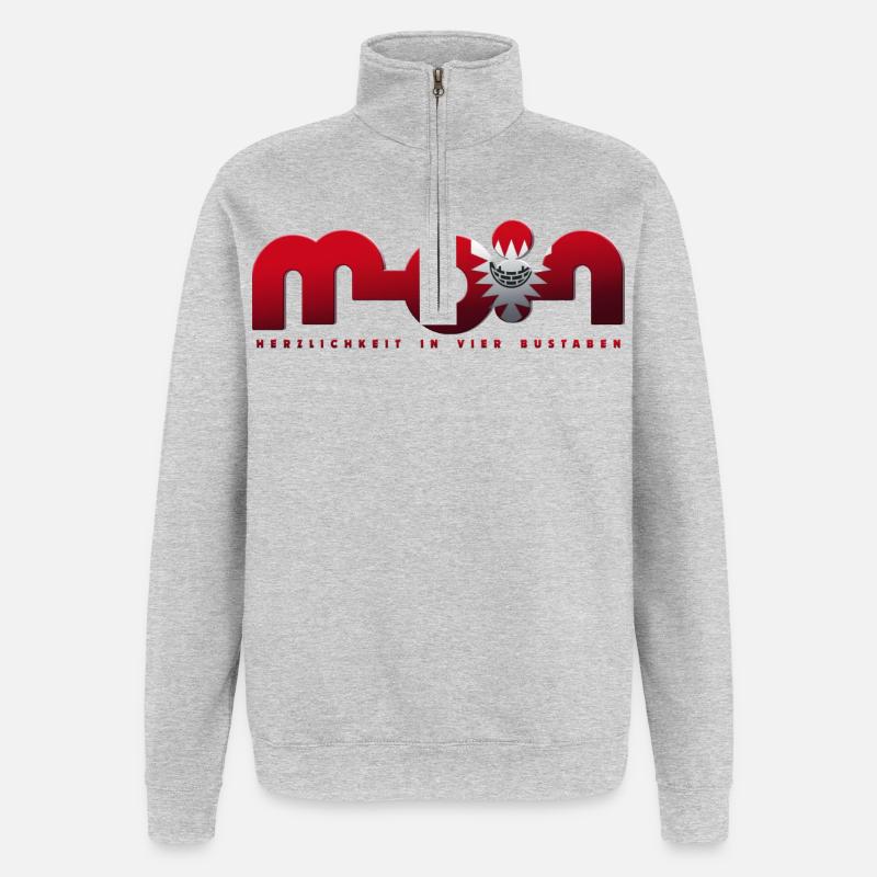 Moin - Quarter-Zip-Sweatshirt - Grau meliert