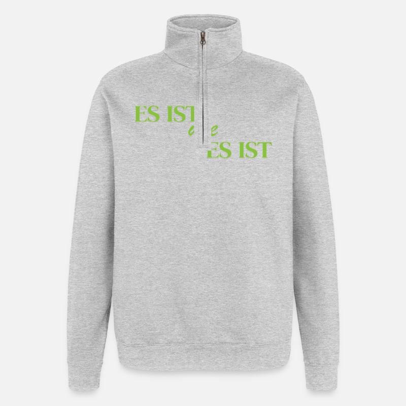 C’est ce que c’est - Sweat à zip 1/4 - gris chiné
