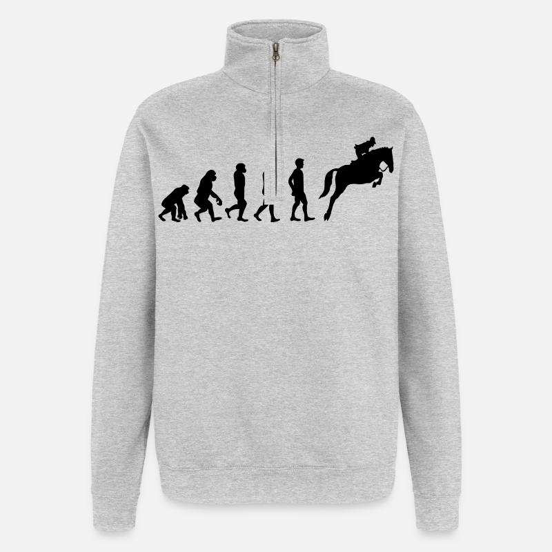 Reiter Evolution - Quarter-Zip-Sweatshirt - Grau meliert