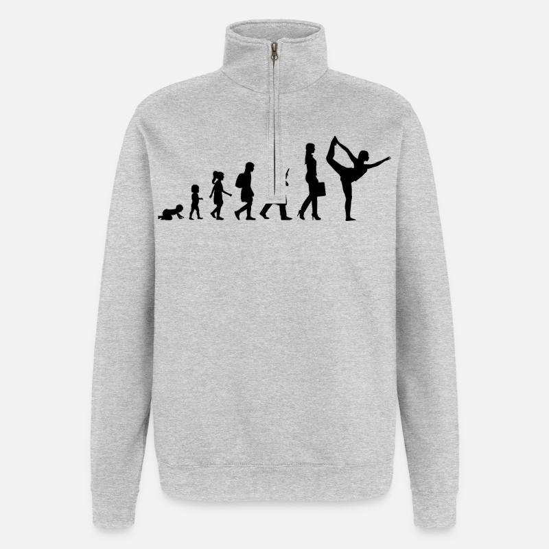 Yogini Development - Quarter-Zip Sweatshirt - heather grey