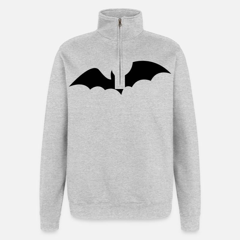 bat - Quarter-Zip Sweatshirt - heather grey
