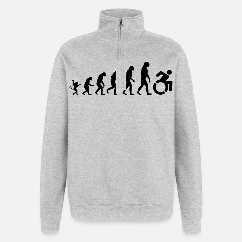 Évolution des fauteuils roulants * - Sweat à zip 1/4 - gris chiné