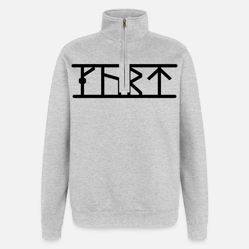Kurt - Sweat à zip 1/4 - gris chiné