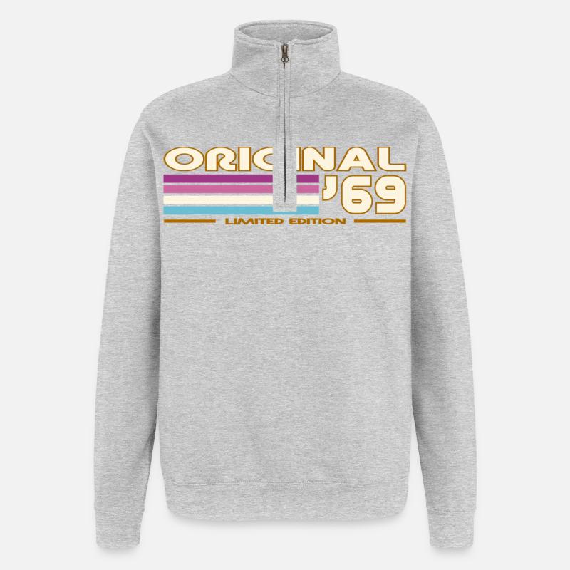 1969 - Quarter-Zip Sweatshirt - heather grey
