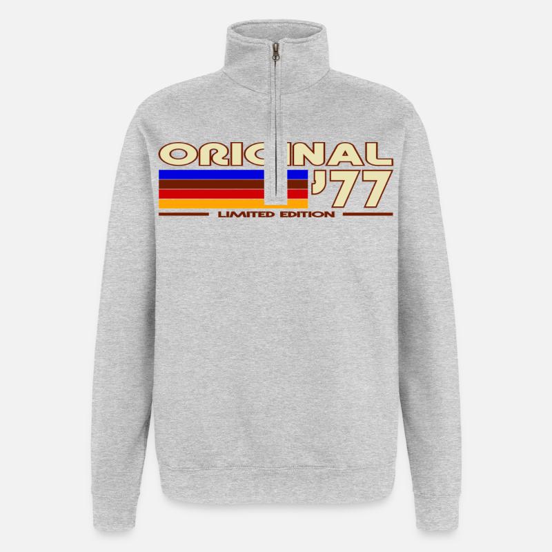 1977 - Quarter-Zip Sweatshirt - heather grey