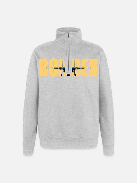 Bomber Su-34 - Quarter-Zip Sweatshirt - heather grey