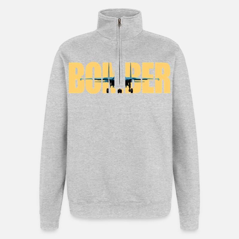 Bomber Su-34 - Quarter-Zip Sweatshirt - heather grey