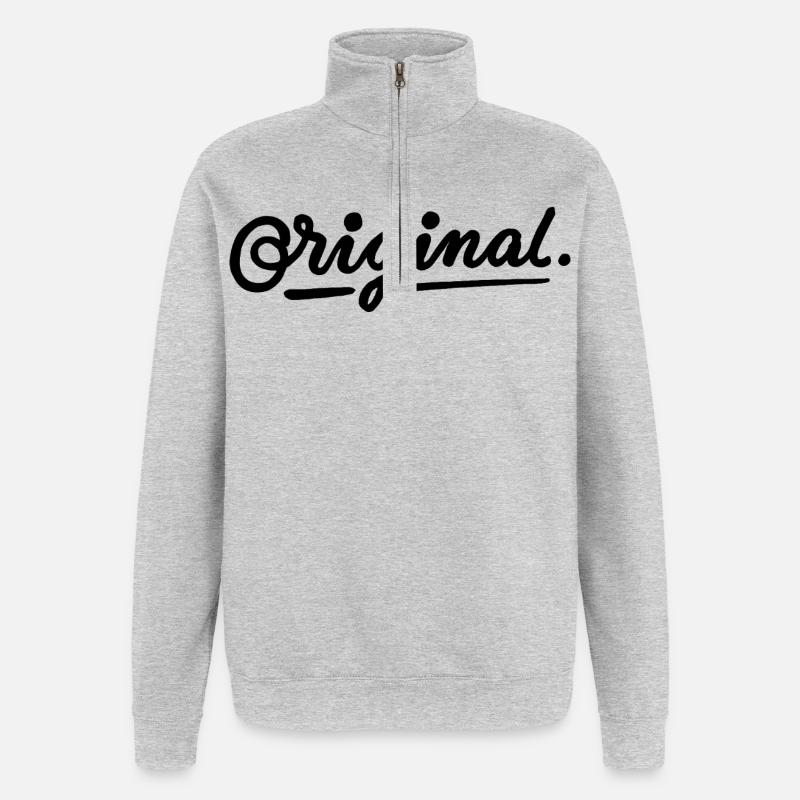 Original - Quarter-Zip-Sweatshirt - Grau meliert