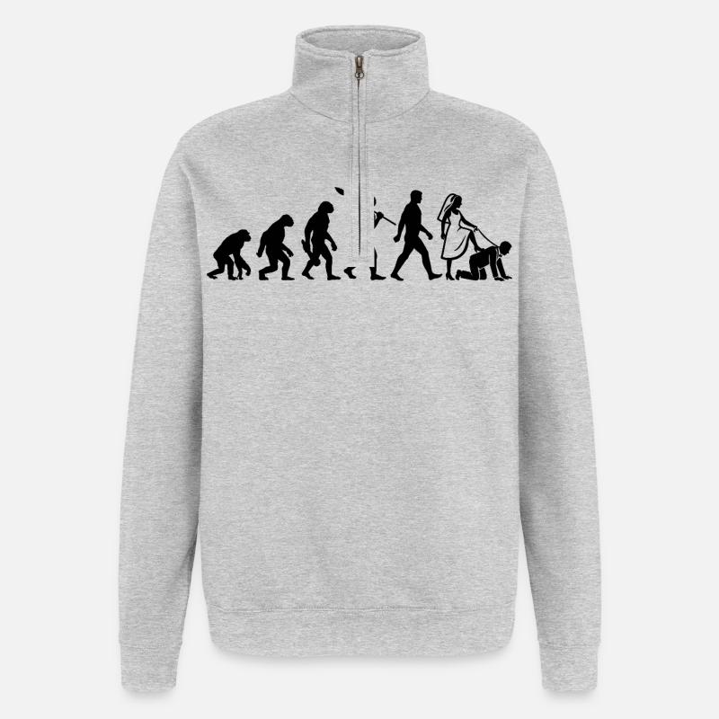 Evolution Bachelor Party - Quarter-Zip Sweatshirt - heather grey
