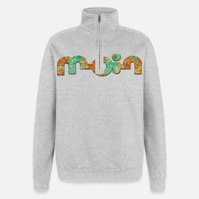 Moin - Quarter-Zip-Sweatshirt - Grau meliert