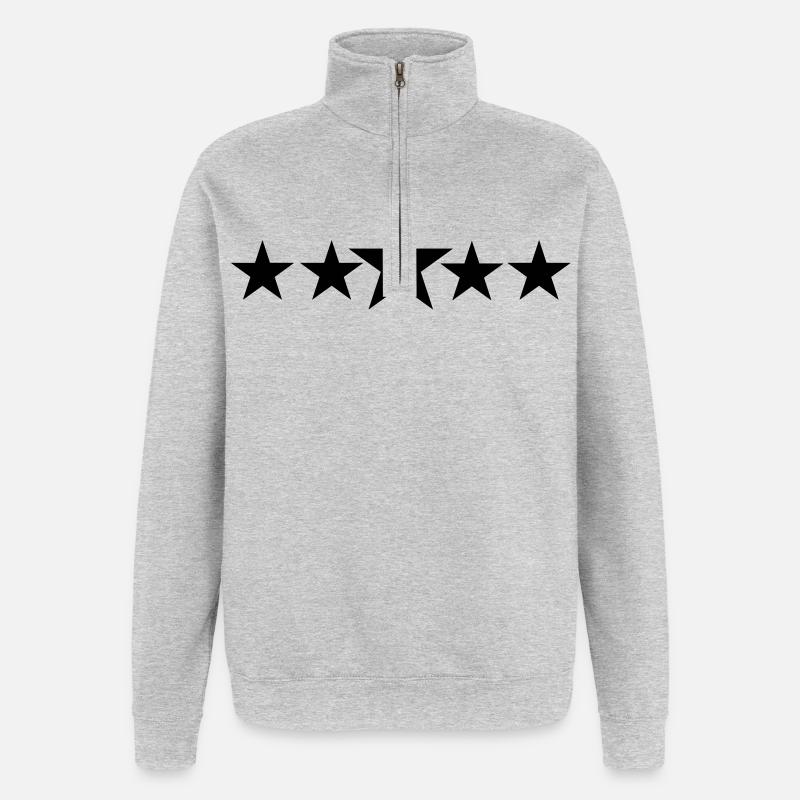 Five solid stars - Quarter-Zip Sweatshirt - heather grey