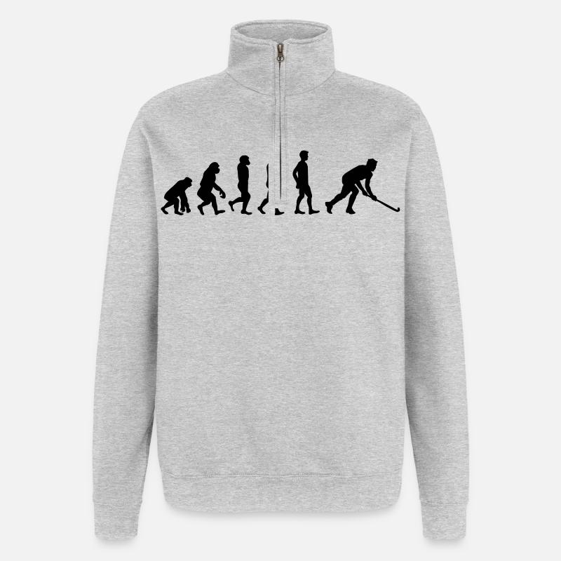 Floorball evolution - Quarter-Zip Sweatshirt - heather grey
