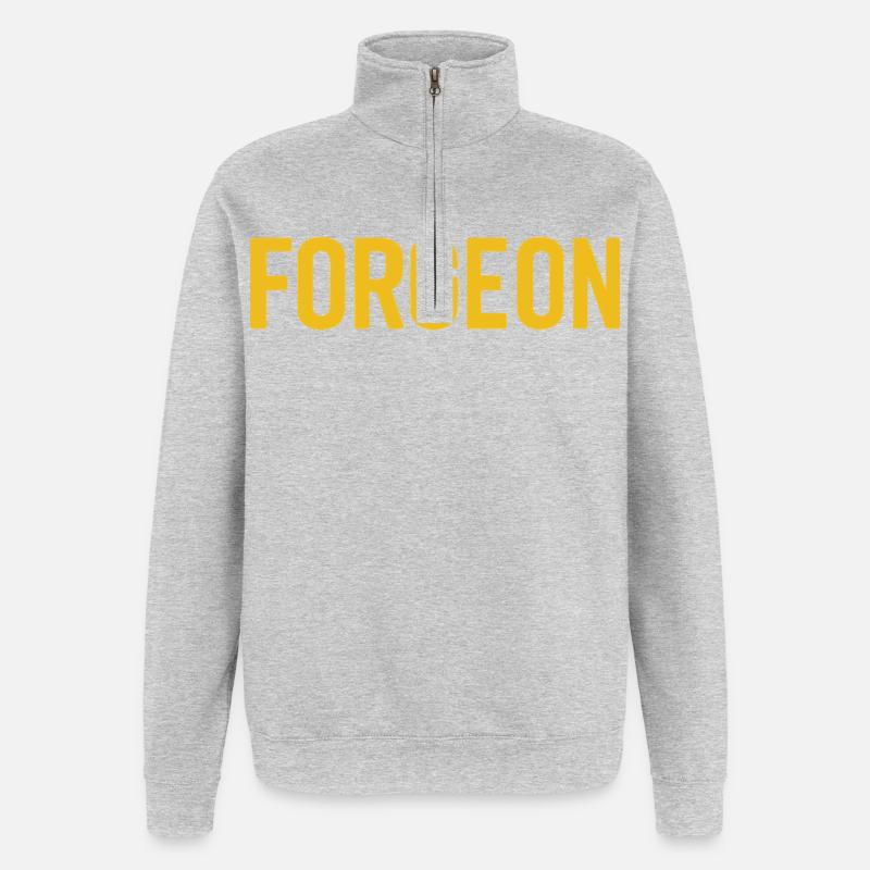 ForgeOn – Restez implacable - Sweat à zip 1/4 - gris chiné