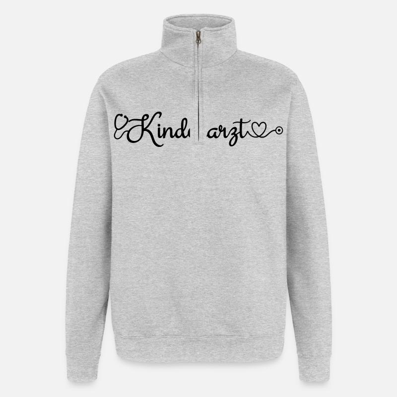 Kinderarzt - Quarter-Zip-Sweatshirt - Grau meliert