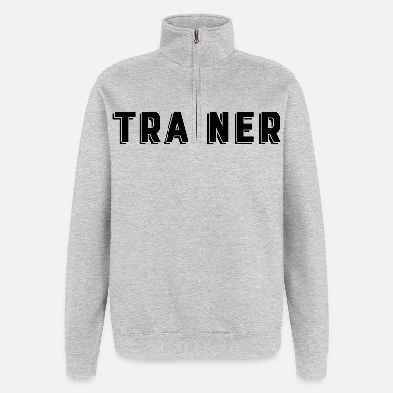 Trainer - Quarter-Zip-Sweatshirt - Grau meliert