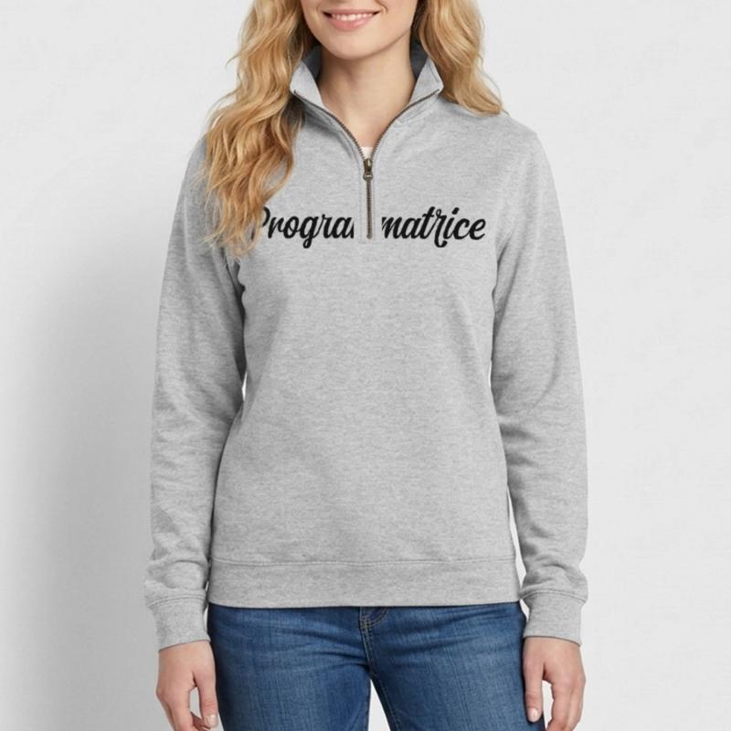 Programmatrice Informatique Code Développeuse Web Sweat à zip 1/4