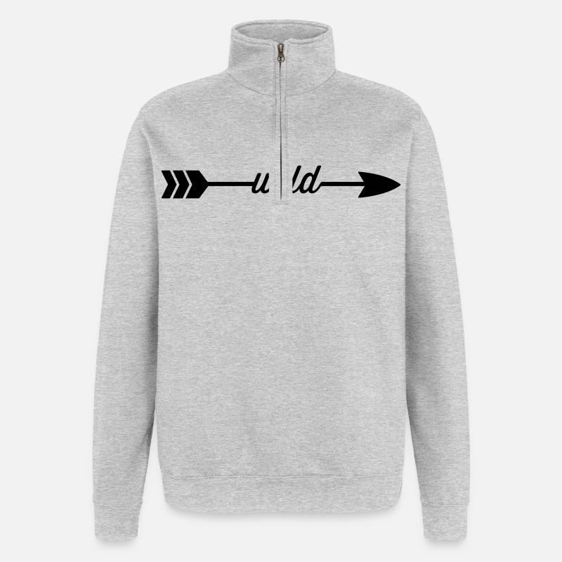 Wild - Quarter-Zip Sweatshirt - heather grey