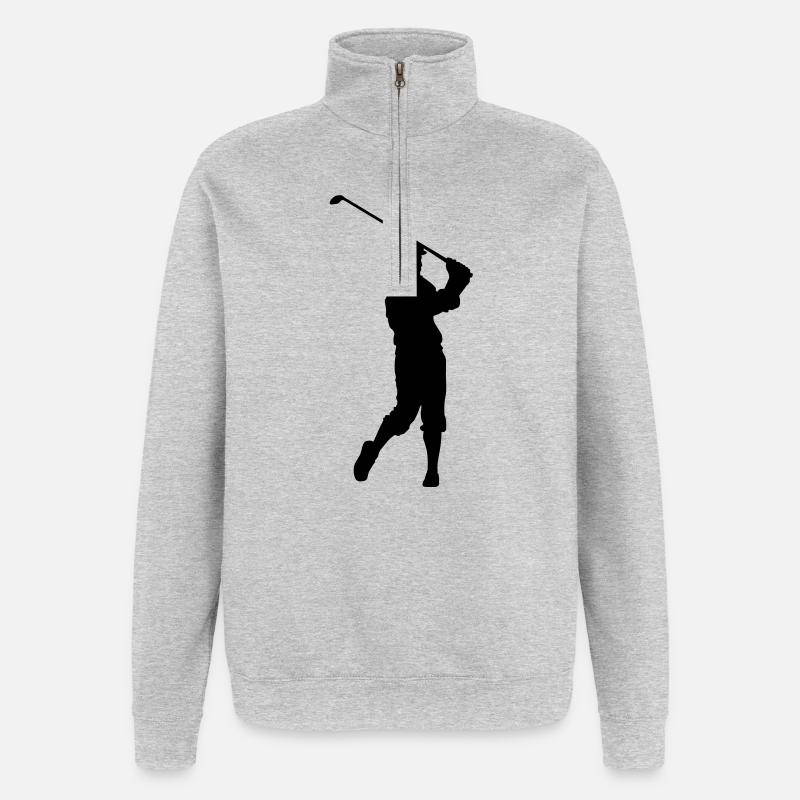golf - Sweat à zip 1/4 - gris chiné