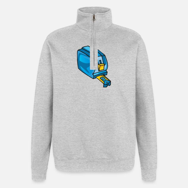 Rollmeter, tool, Compteur de rouleaux - Sweat à zip 1/4 - gris chiné