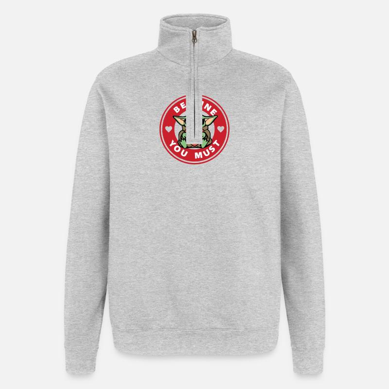 be mine you must - Sweat à zip 1/4 - gris chiné